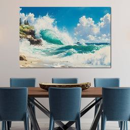 Ocean's Mighty Embrace - NicheCanvas