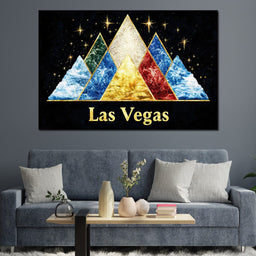 Vegas Golden Horizon of Night Stars - NicheCanvas