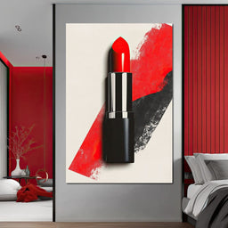 Radiant Lipstick Allure on Canvas - NicheCanvas