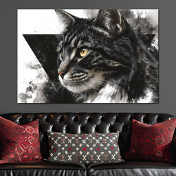 Golden Eyed Tabby Portrait - NicheCanvas