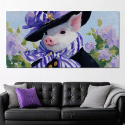 Piglet Lavender Elegance Parade - NicheCanvas