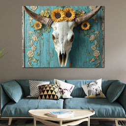 Sunflowers on Rustic Vibes - NicheCanvas