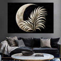 Crescent Shadow Over The Fallen Frond - NicheCanvas
