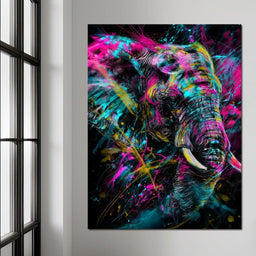 Vibrant Spirit of the Elephant - NicheCanvas