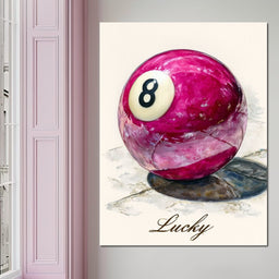 Lucky Eight Billiard Ball - NicheCanvas