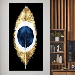 Golden Feather Midnight Eye - NicheCanvas