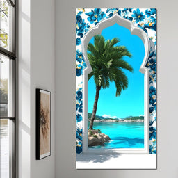 Tropical Window to Tranquility - NicheCanvas