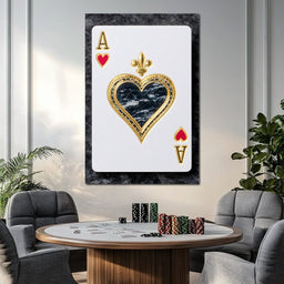 Gilded Heart Ace Royale - NicheCanvas