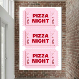 Retro Pizza Night Raffle Tickets - NicheCanvas