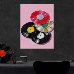 Retro Vinyl Record Pop Splash - NicheCanvas