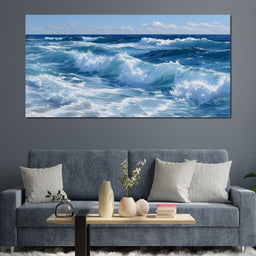 Cerulean Ocean Waves Seascape Dream - NicheCanvas