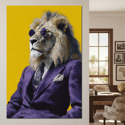 Regal Lion Boss Violet Suit - NicheCanvas