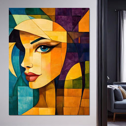 Geometric Elegance Portrait - NicheCanvas