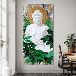 Golden Halo Buddha Garden - NicheCanvas