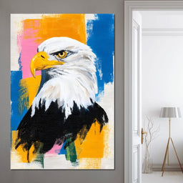 Bold Eagle Pop Portrait - NicheCanvas