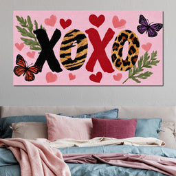 Wild Safari Love XOXO Hearts - NicheCanvas