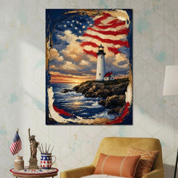 Beacon of the Coastal Morning Light - NicheCanvas