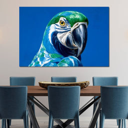 Parrot Portrait Vibrant View - NicheCanvas