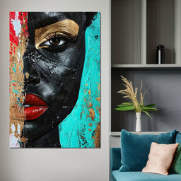 Golden Gaze of Mystery - NicheCanvas