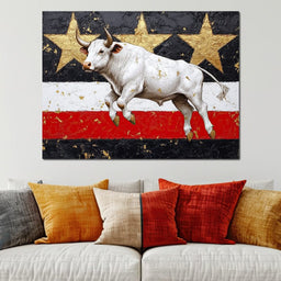Bull Odyssey Across Stars - NicheCanvas