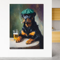 Rottweiler Irish Pub Night - NicheCanvas