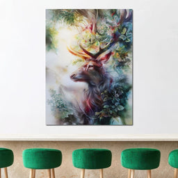 Majestic Forest Elk Guardian - NicheCanvas