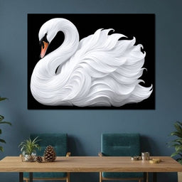 The Alabaster Swan Unfurled - TooplesArt - NicheCanvas