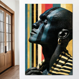 Pan Africa Colours Silhouette - NicheCanvas