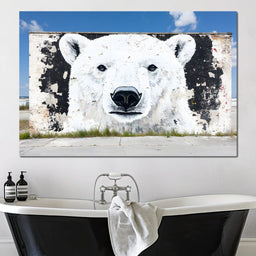 Street Art - Polar Bear - NicheCanvas