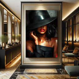 Dark Allure Under the Brim - NicheCanvas