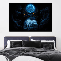 Moonlit Unicorn’s Sanctuary - TooplesArt - NicheCanvas