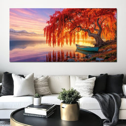 Whispers of the Crimson Willow - TooplesArt - NicheCanvas