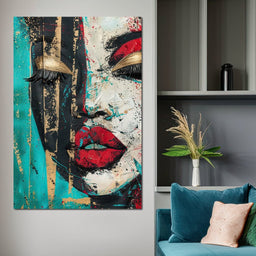 Golden Gaze Through Turmoil - NicheCanvas