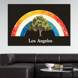 Los Angeles Rainbow Grove of Dreams - NicheCanvas