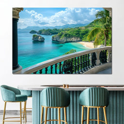 Oceanfront Paradise Escape - NicheCanvas