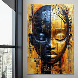 Golden Dreams Masked Essence - NicheCanvas