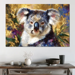 Golden Koala Portrait Glow - Neal Hackett - NicheCanvas