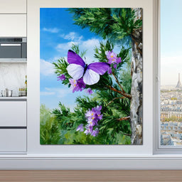 Butterfly Dance Among Blooms - NicheCanvas