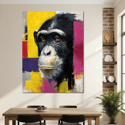 Bold Chimp Portrait Pop Mood - NicheCanvas