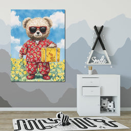 Sunlit Adventure with Teddy - NicheCanvas