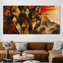 Solitary Predator Rising Sun - NicheCanvas