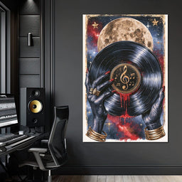 Midnight Melodies Beneath The Lunar Glow - NicheCanvas