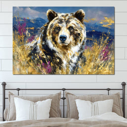 Golden Grizzly Mountain Calm - Neal Hackett - NicheCanvas