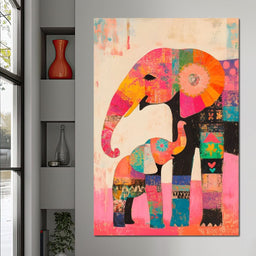 Elephant Patchwork Dreams - NicheCanvas