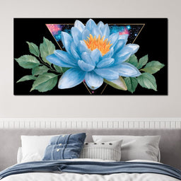 Cosmic Lotus Stardust Flourish - NicheCanvas