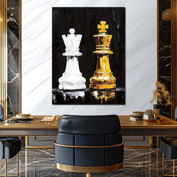 Regal Duel Monochrome Majesty - NicheCanvas