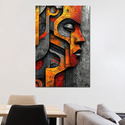 Metallic Face Labyrinth Illusion - Cole Williams - NicheCanvas