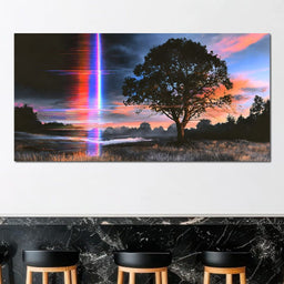 Fractured Light Over the Silent Meadow - NicheCanvas
