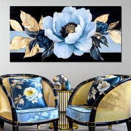 Golden Petals Frost Blossom - NicheCanvas