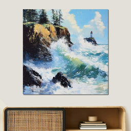 Ocean Waves Dance Sentinel - NicheCanvas